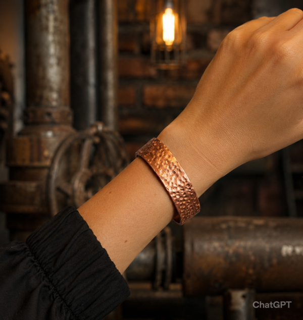 bracelet cuivre martelé
