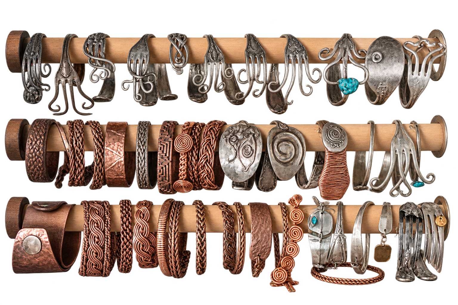 bracelet cuivre martelé
